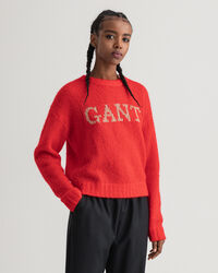 Logo crewneck sweater i mohair