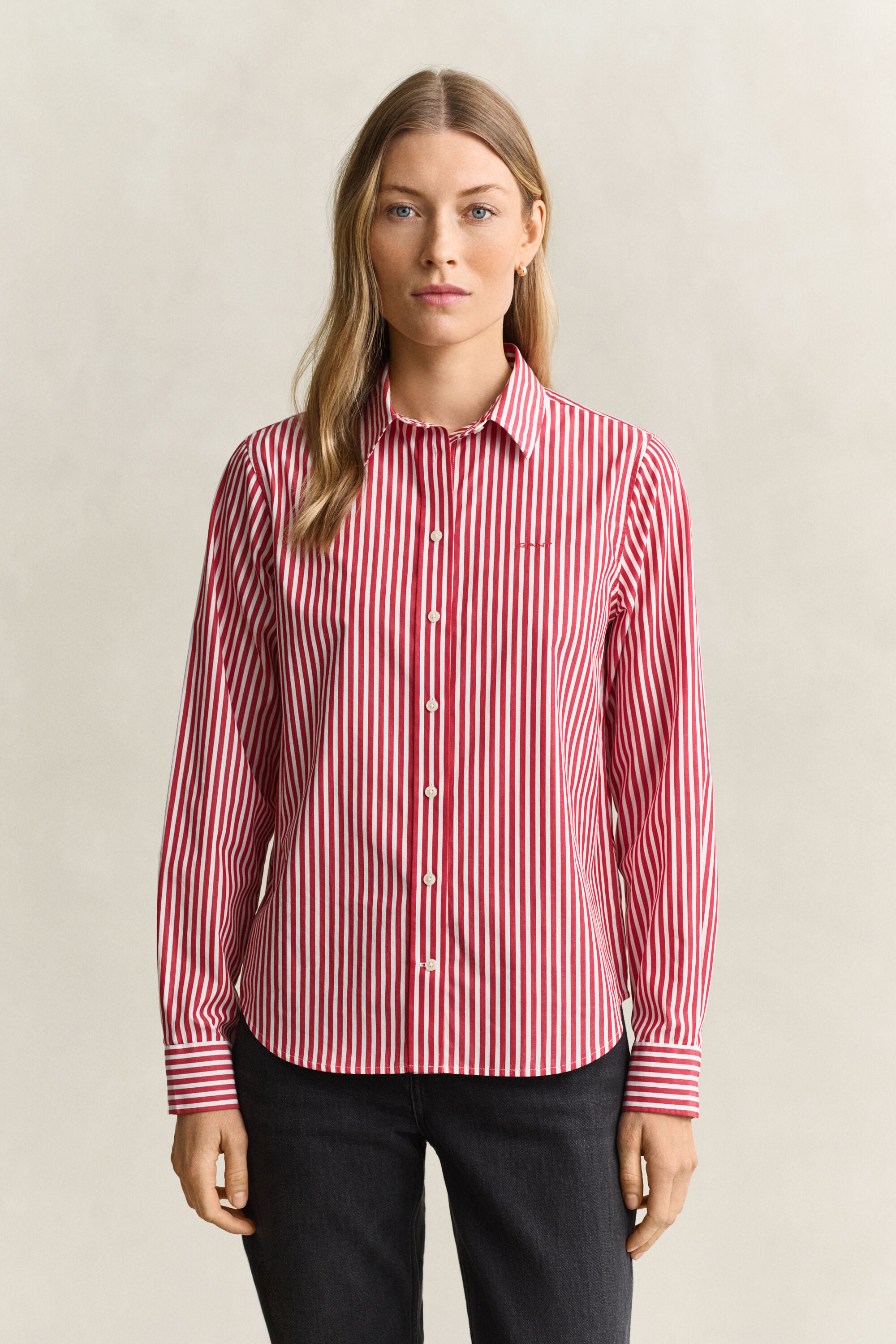 Classic Regular poplin skjorte med striber