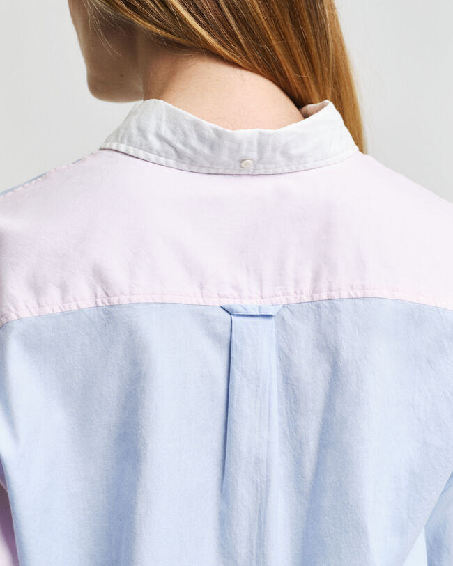 Relaxed fit skjorte med patchwork