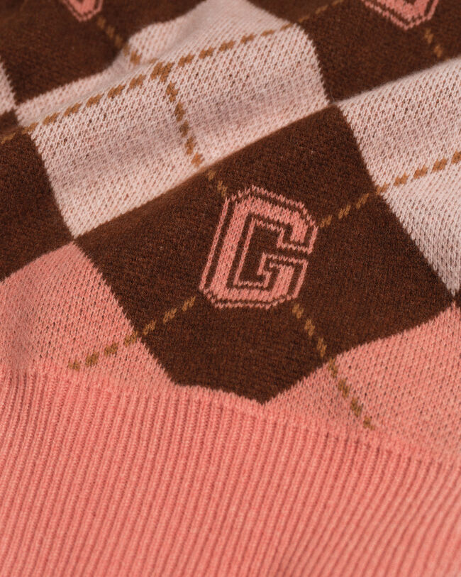 Argyle sweater med crewneck