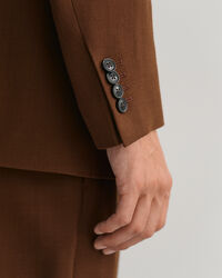 Oversized jakkesæt-blazer af uldcrepe