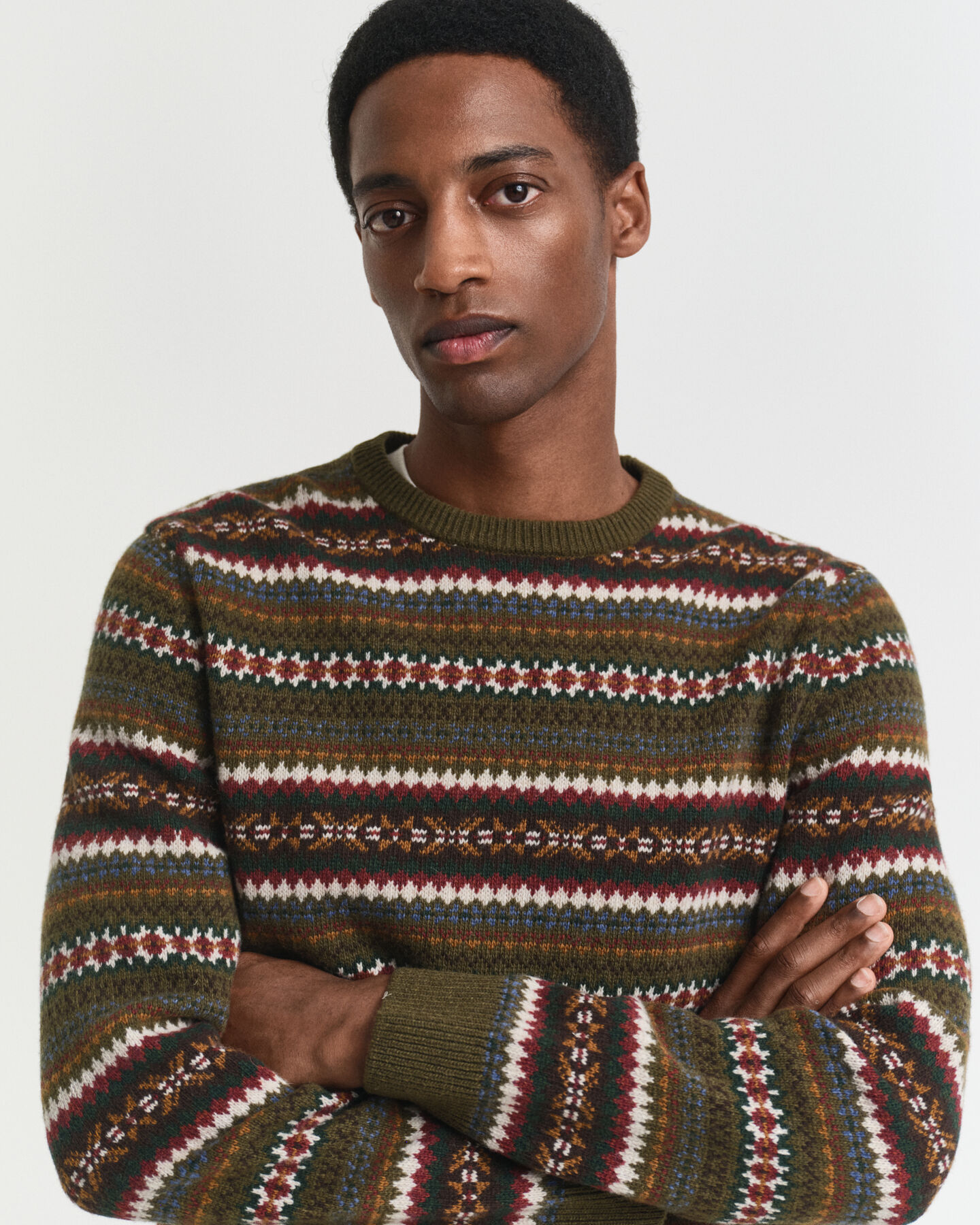 Fair Isle sweater med crewneck