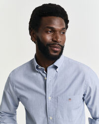 Regular fit stribet dobby-prikket skjorte