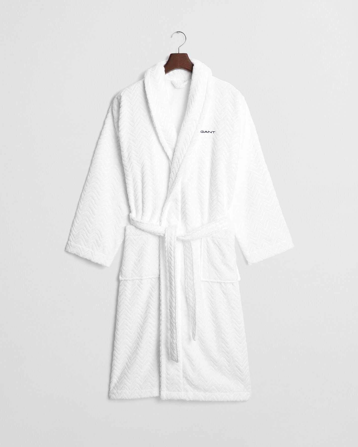 Jacquard sildebensmønstret badekåbe