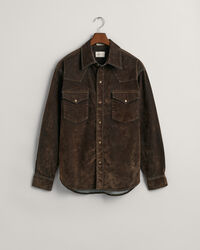 Oversized Rodeo skjorte af velouriseret fl&oslash;jl