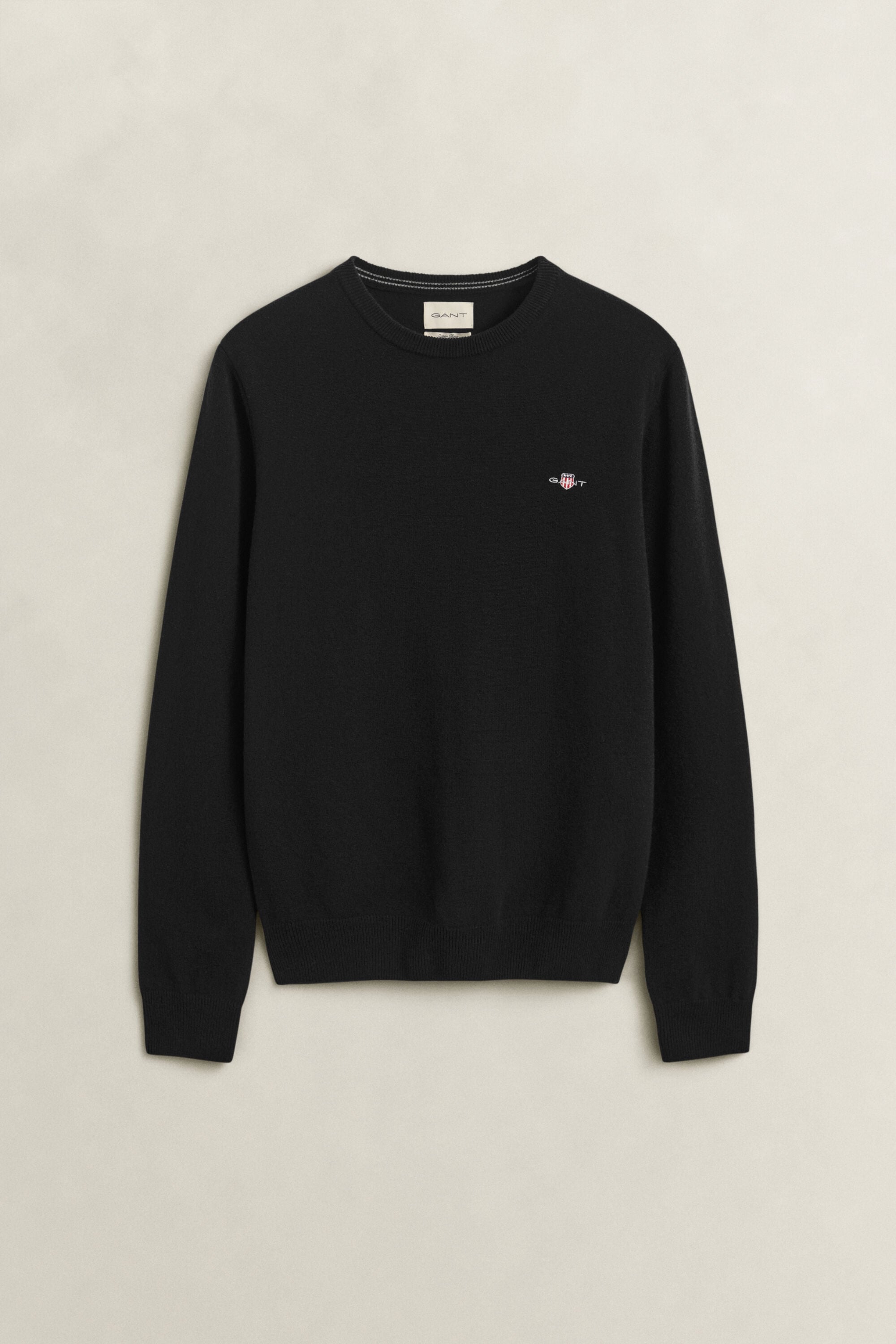 Crewneck sweater i lammeuld