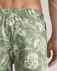Classic fit badeshorts med Tropical Leaves-tryk