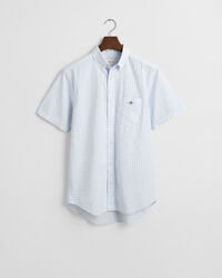 Regular fit klassisk gingham poplin-skjorte med korte ærmer