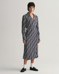 Slå-om kjole med Chain-tryk