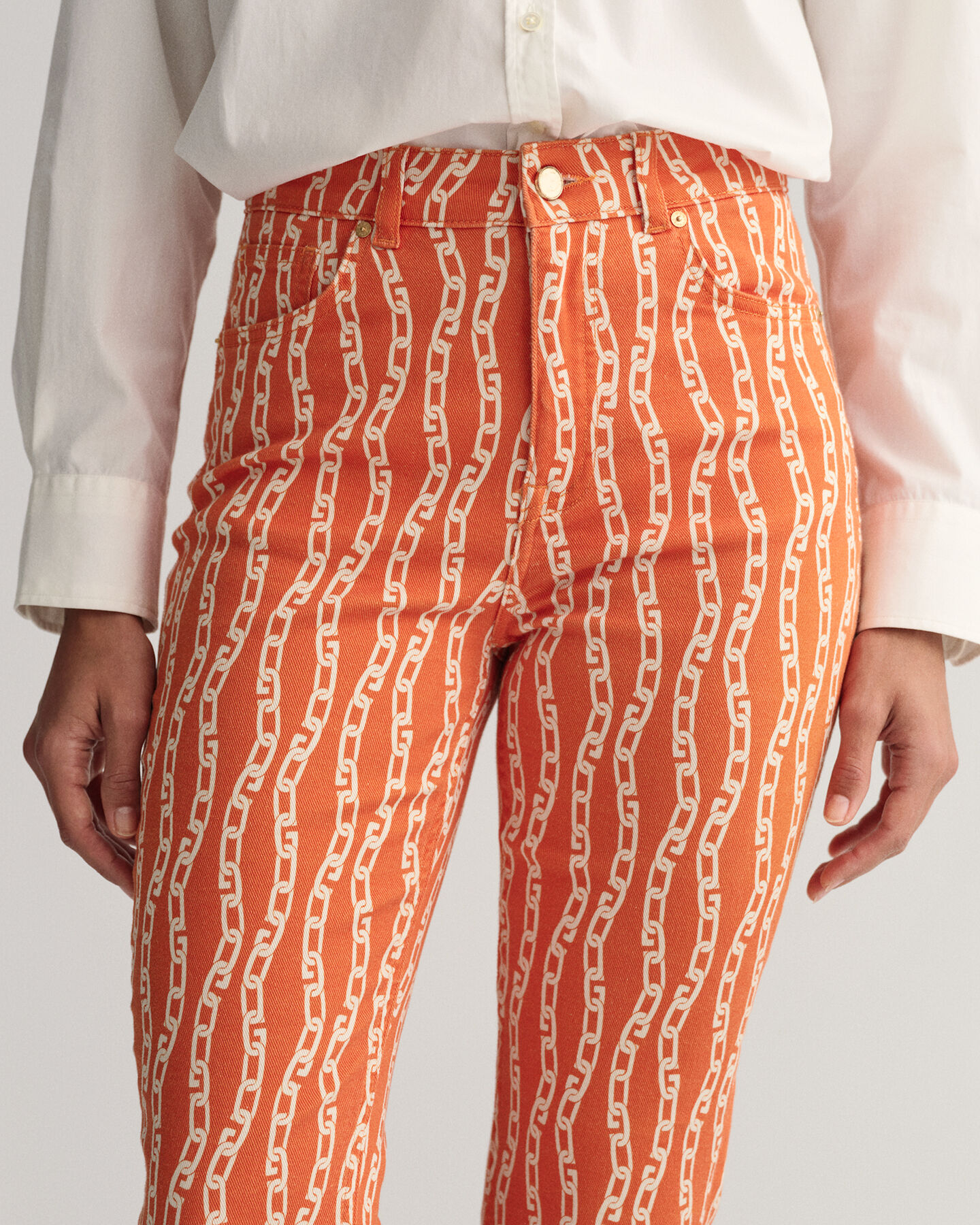 Korte jeans med Chain-tryk