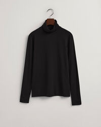 Jersey lang&aelig;rmet sweater med rullekrave