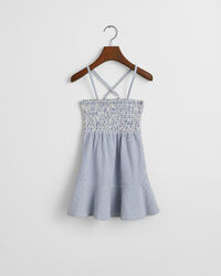 Girls stribet seersucker kjole