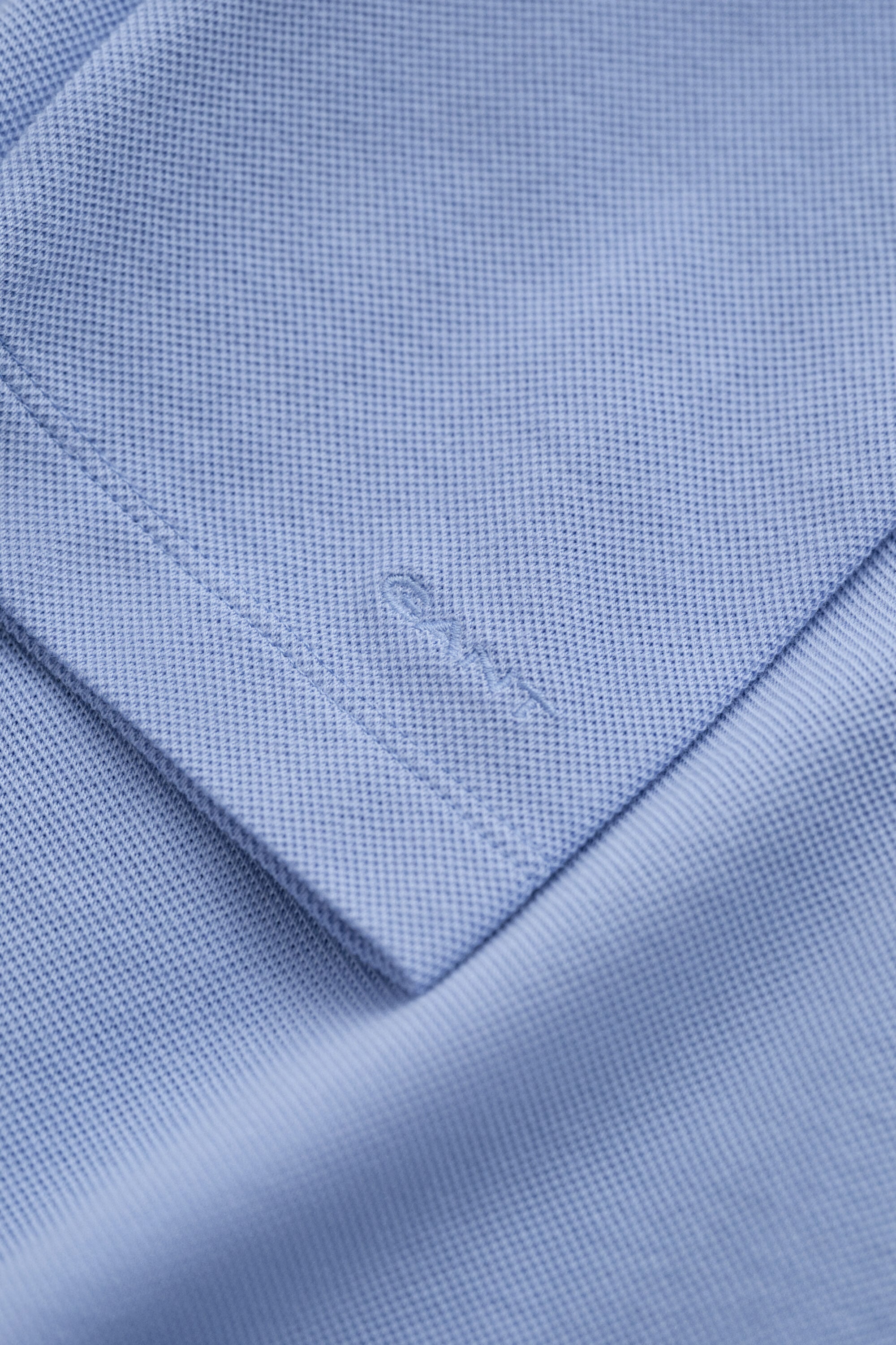 Langærmet piqué polo-top