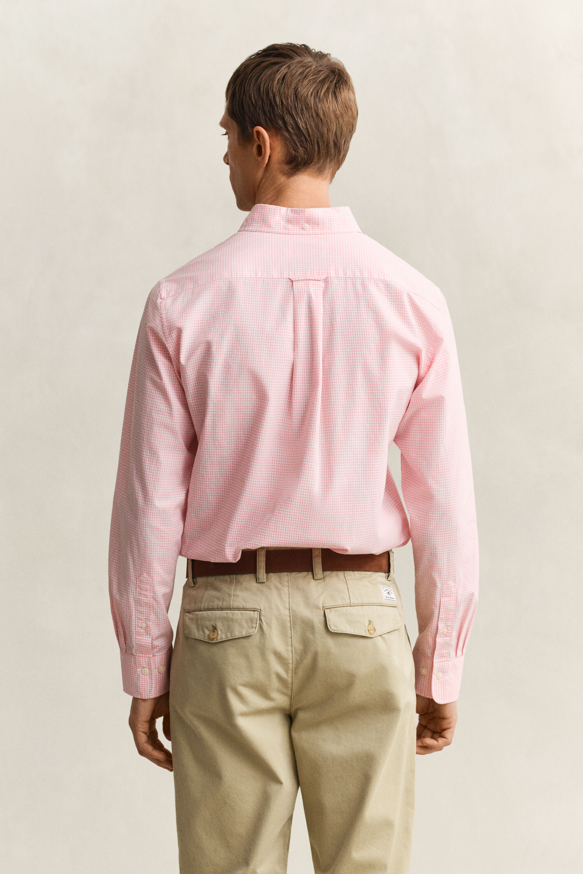 Gingham klassisk poplin-skjorte