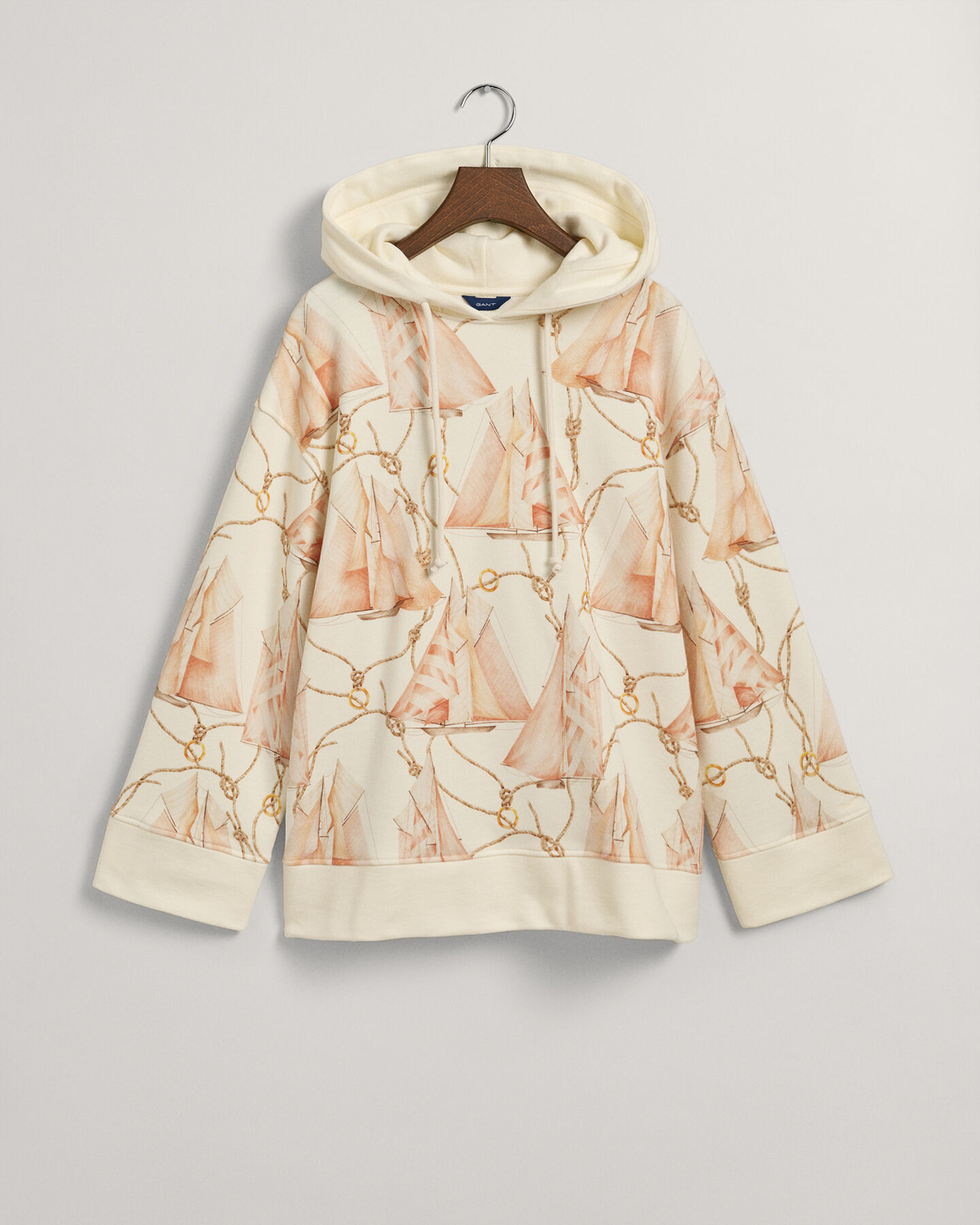 Hættetrøje med Sailing-tryk