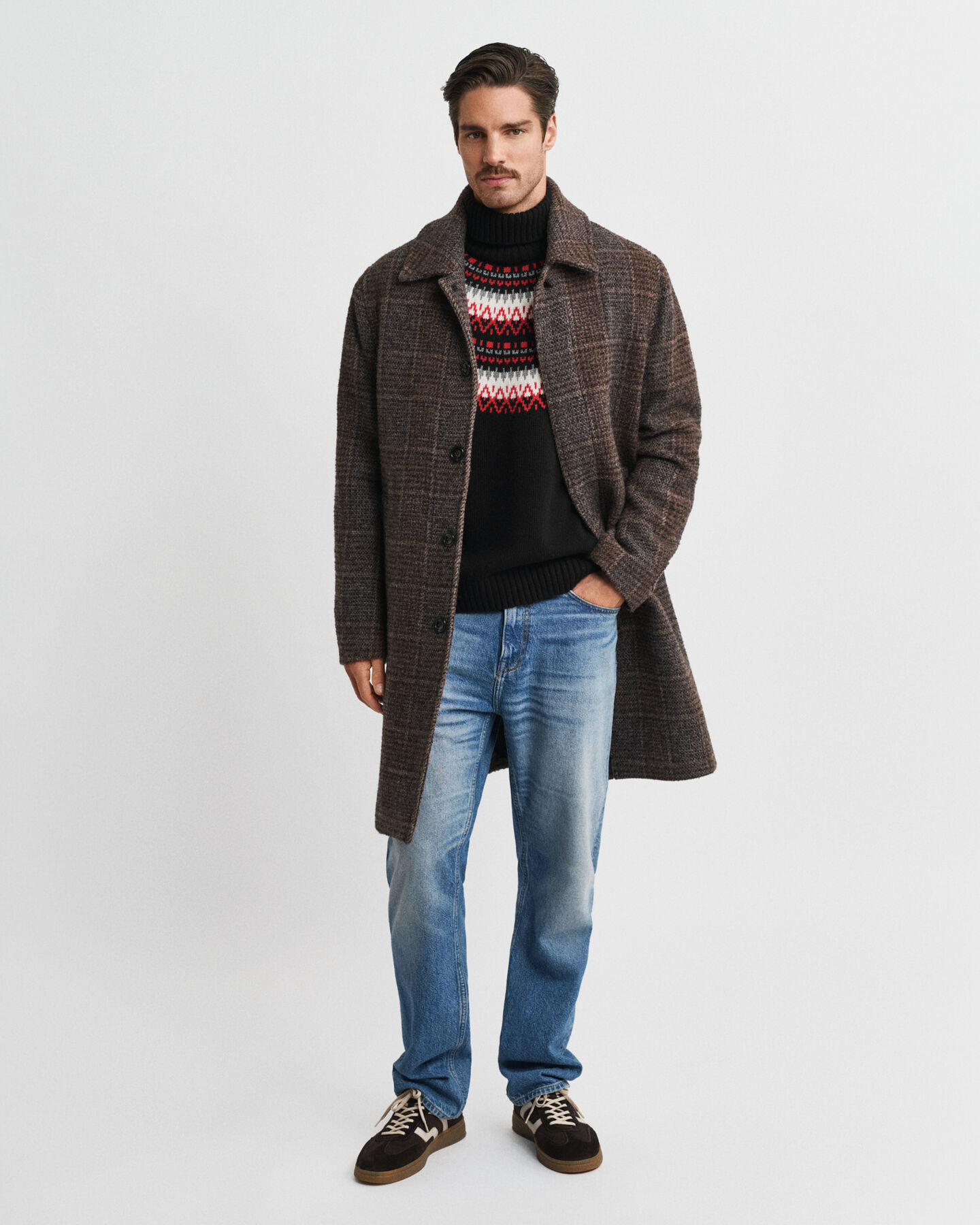 Fair Isle rullekrave sweater