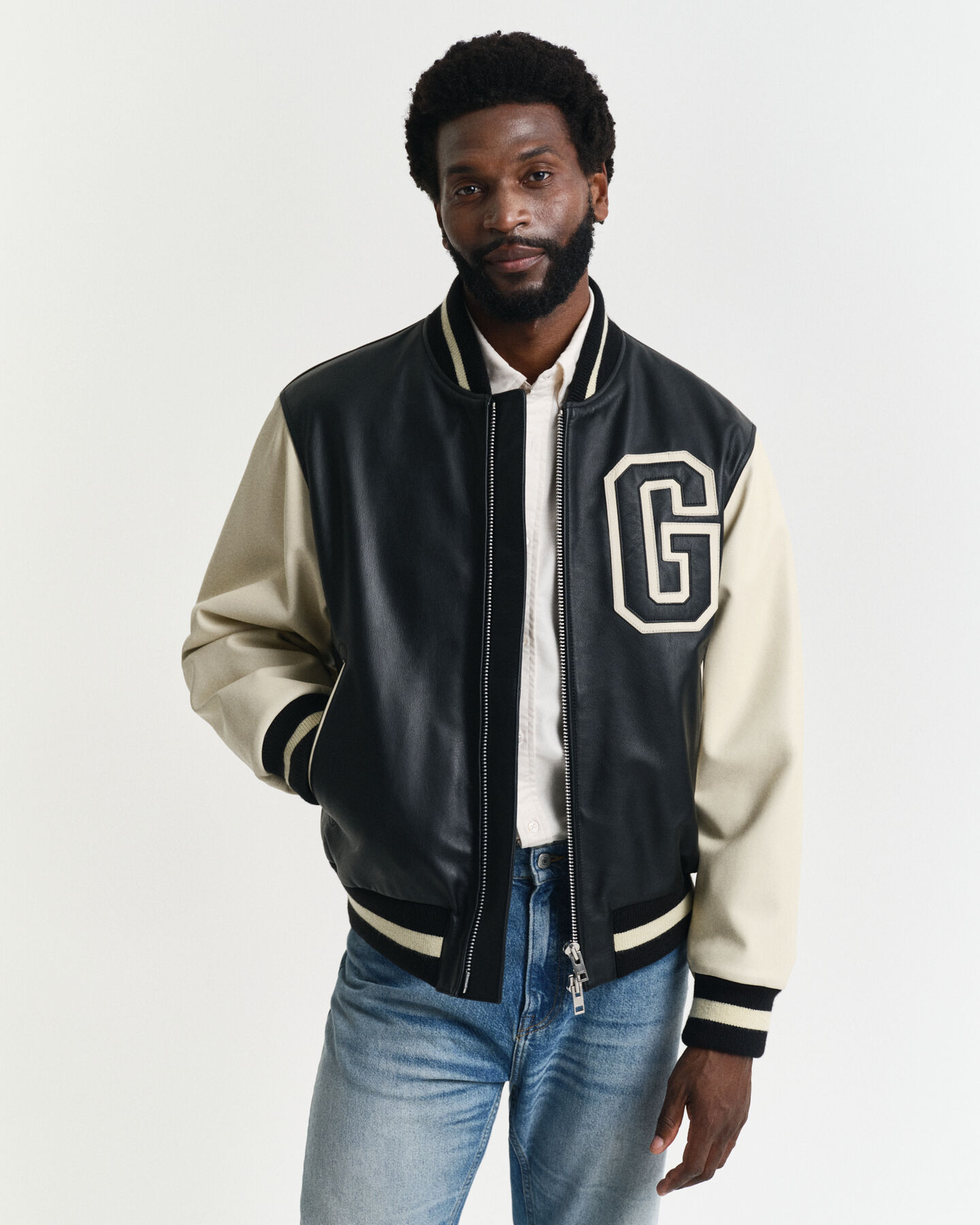 GANT Varsity Jacket af læder