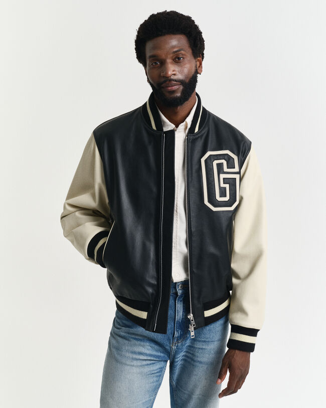 GANT Varsity Jacket af læder