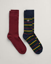 2-Pack stribede sokker med gave&aelig;ske