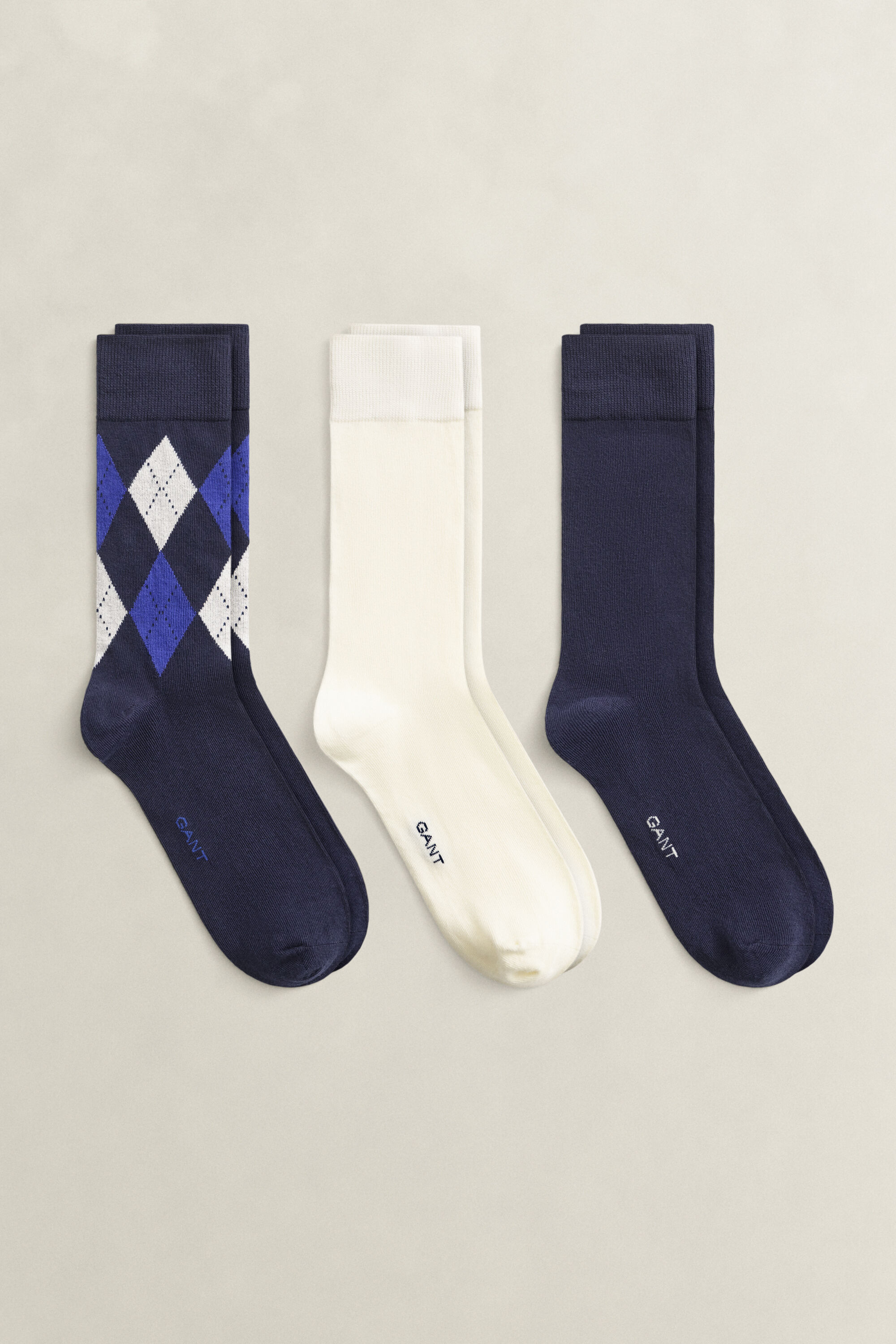 3-Pack Argyle sokker