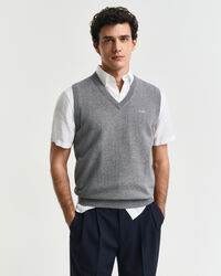 Klassisk vest af bomuld