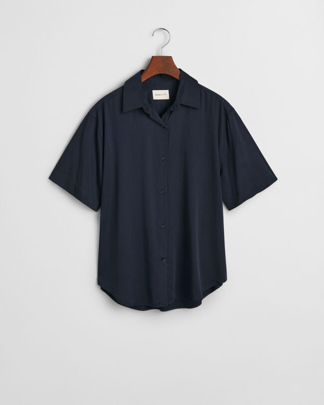 Relaxed fit kortærmet skjorte