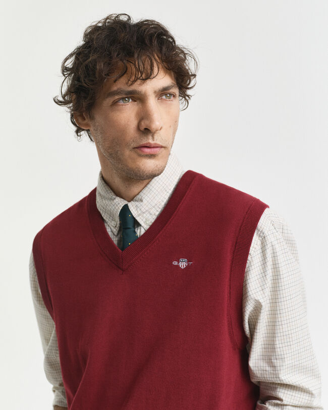 Klassisk vest af bomuld