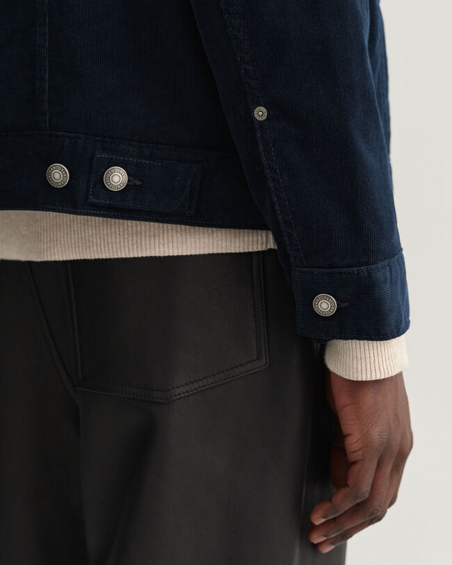 Trucker-jakke af jernbanefløjl