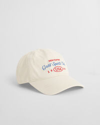 Graphic cap af bomuldstwill