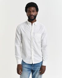 Regular fit garment-farvet Archive Oxford skjorte