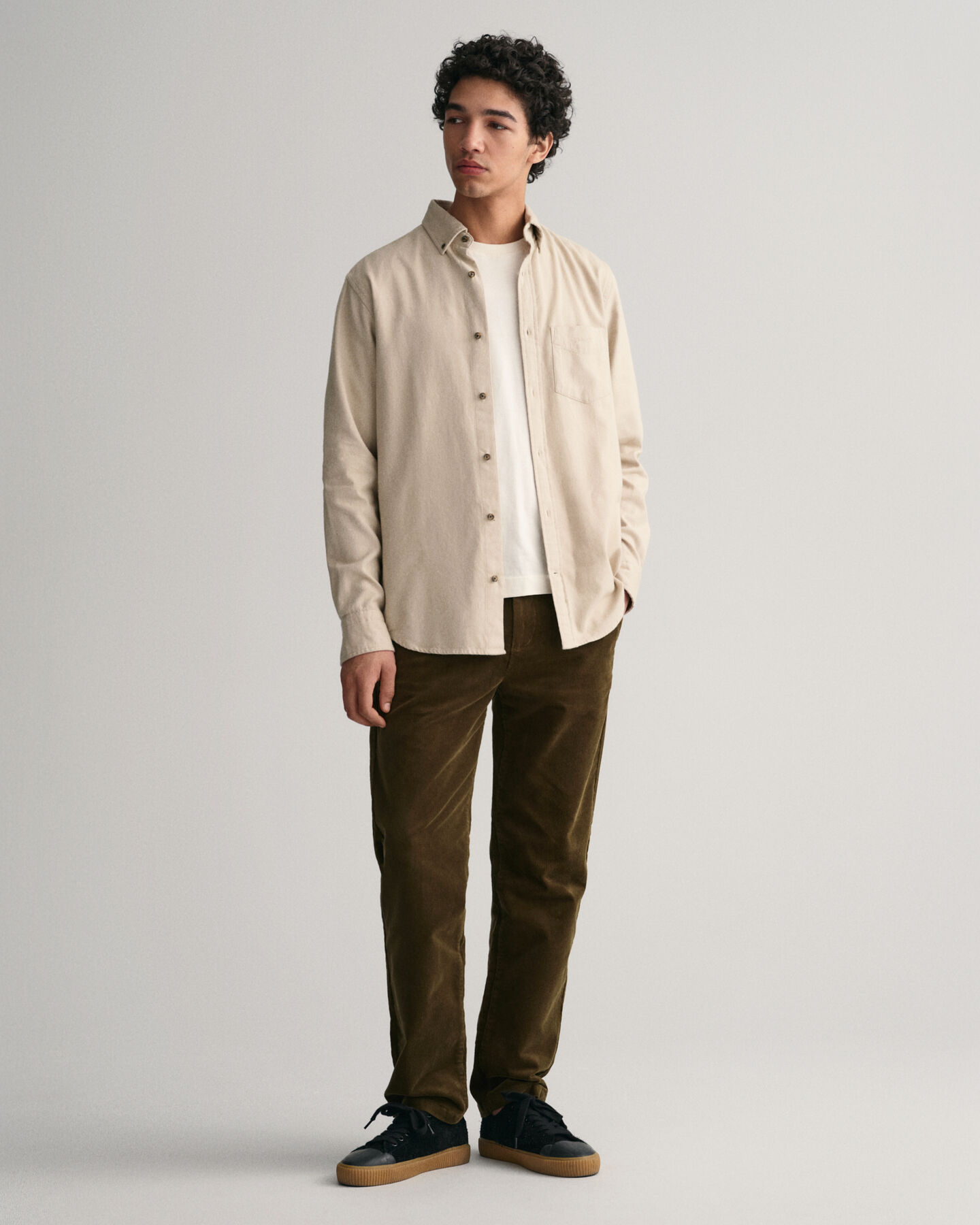 Regular fit sildebensm&oslash;nstret flannelskjorte