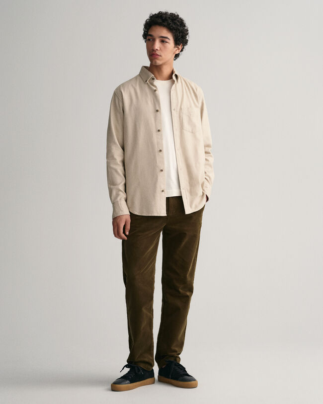 Regular fit sildebensm&oslash;nstret flannelskjorte