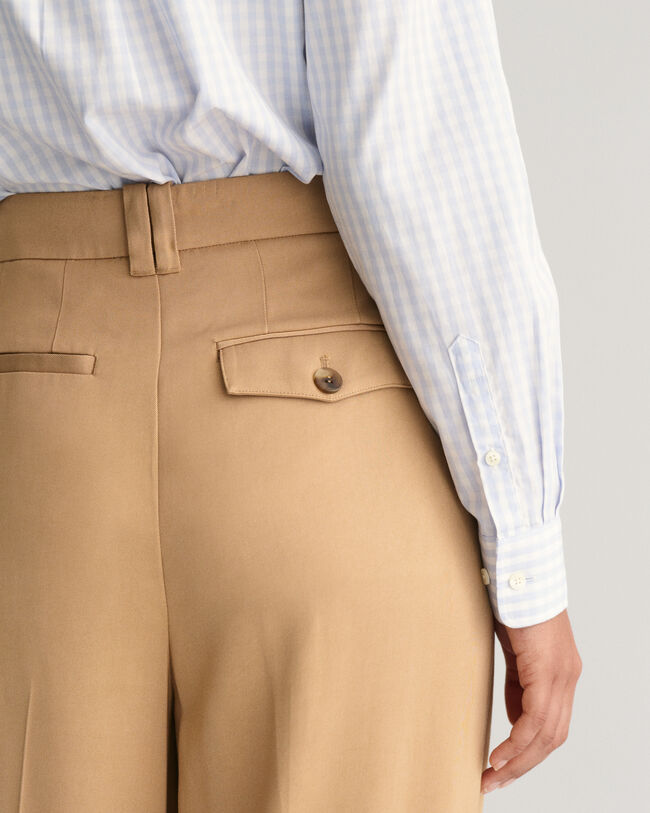 Regular fit gingham poplin skjorte