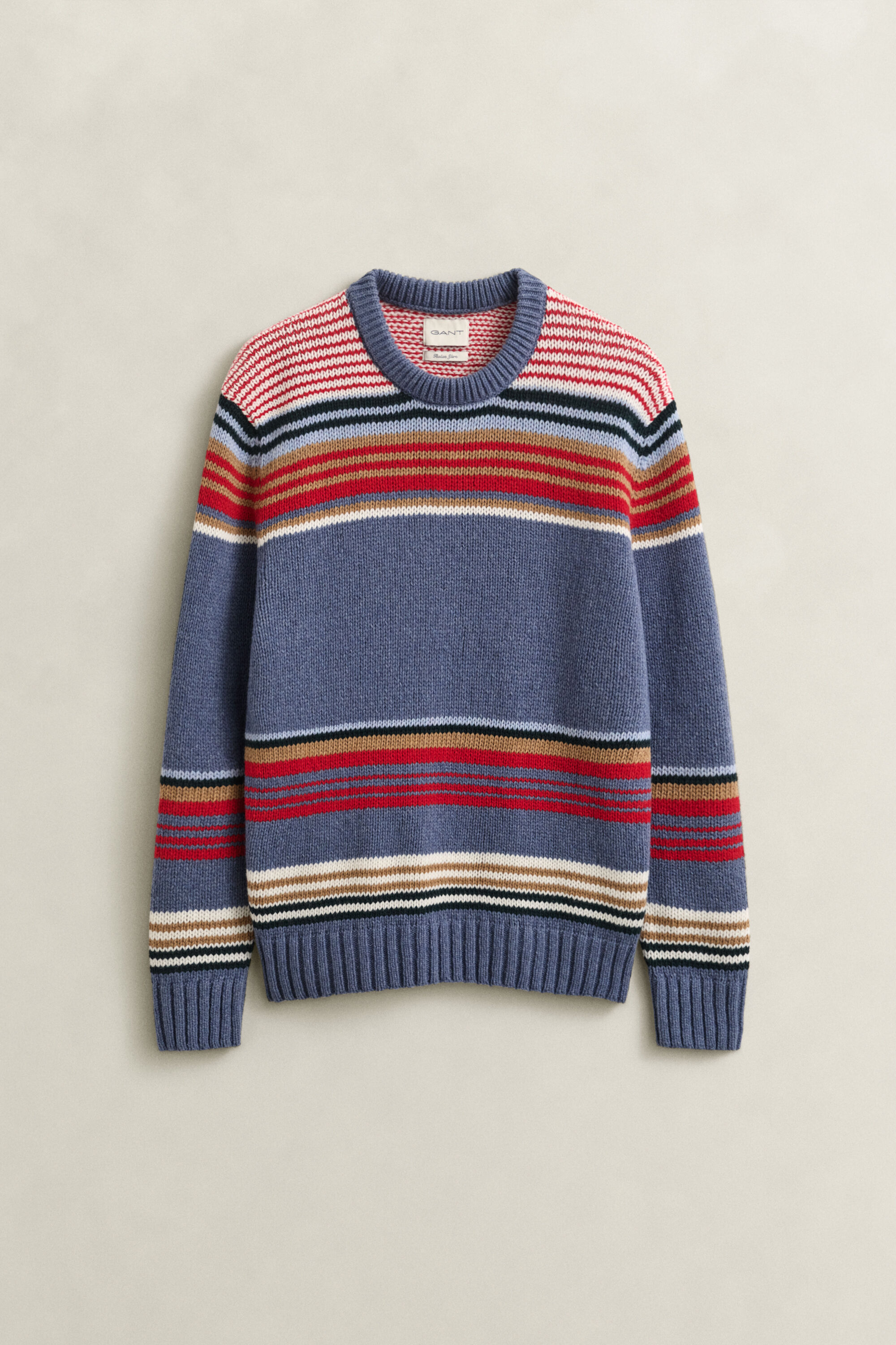 Flerstribet crewneck sweater