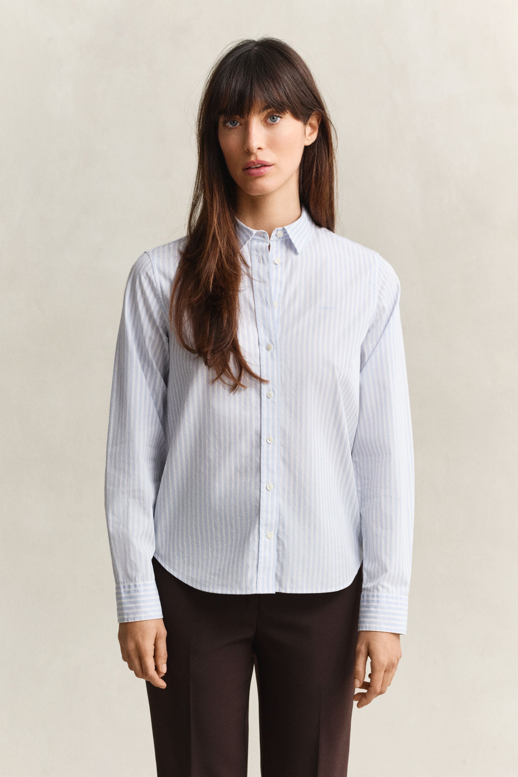 Classic Regular poplin skjorte med striber