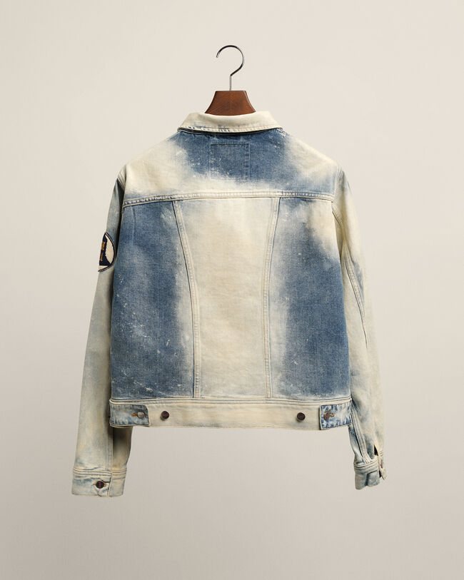 Wrangler x GANT bleget denimjakke