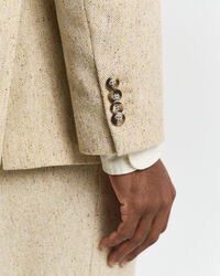 Relaxed fit jakkesæt-jakke med nister og sildebensmønster