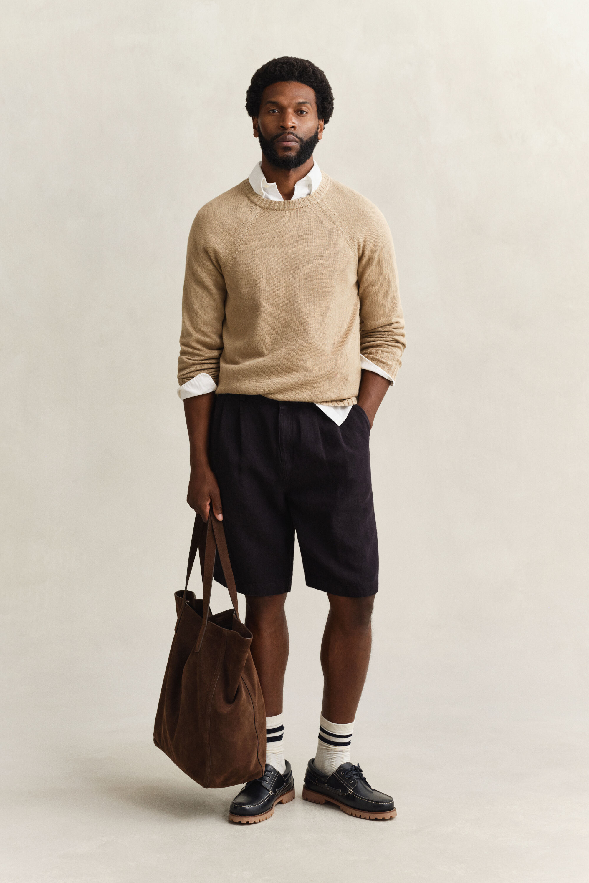 Sweater af hørblanding