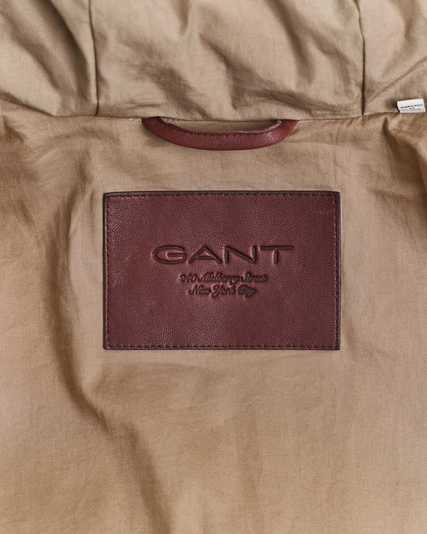 Parka af bomuld med gåsedun