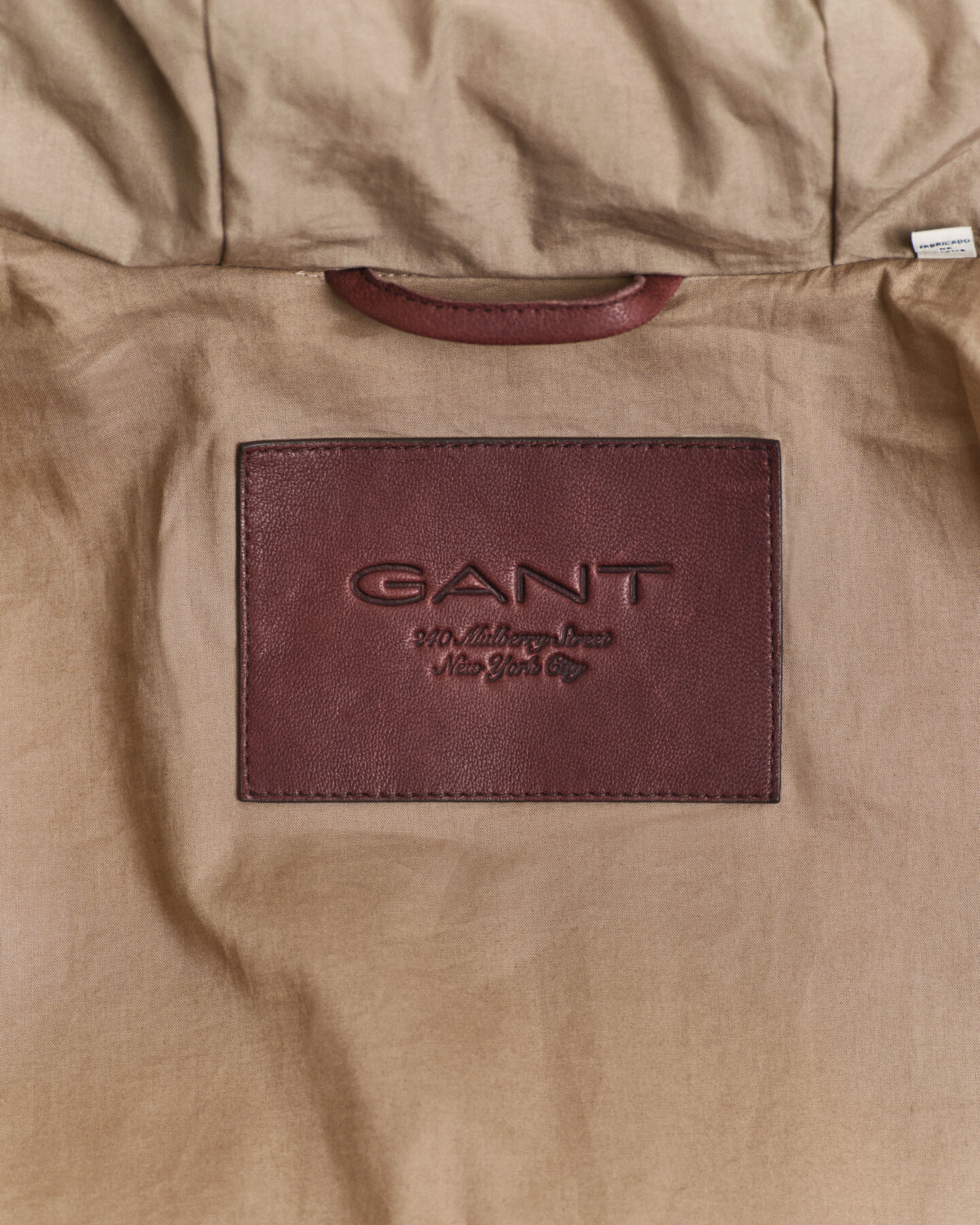 Parka af bomuld med gåsedun