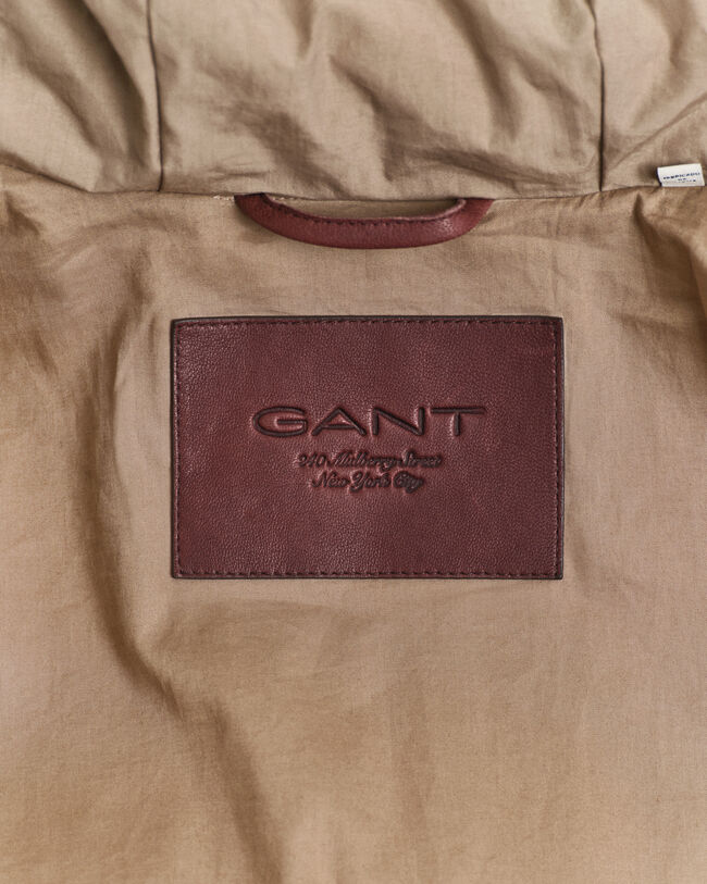 Parka af bomuld med gåsedun