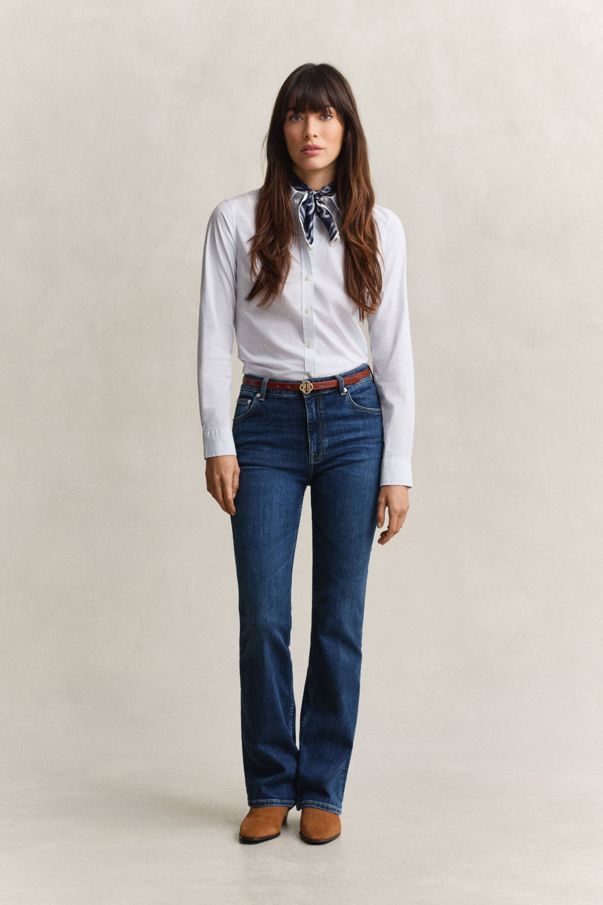 Slanke jeans med stræk og svaj