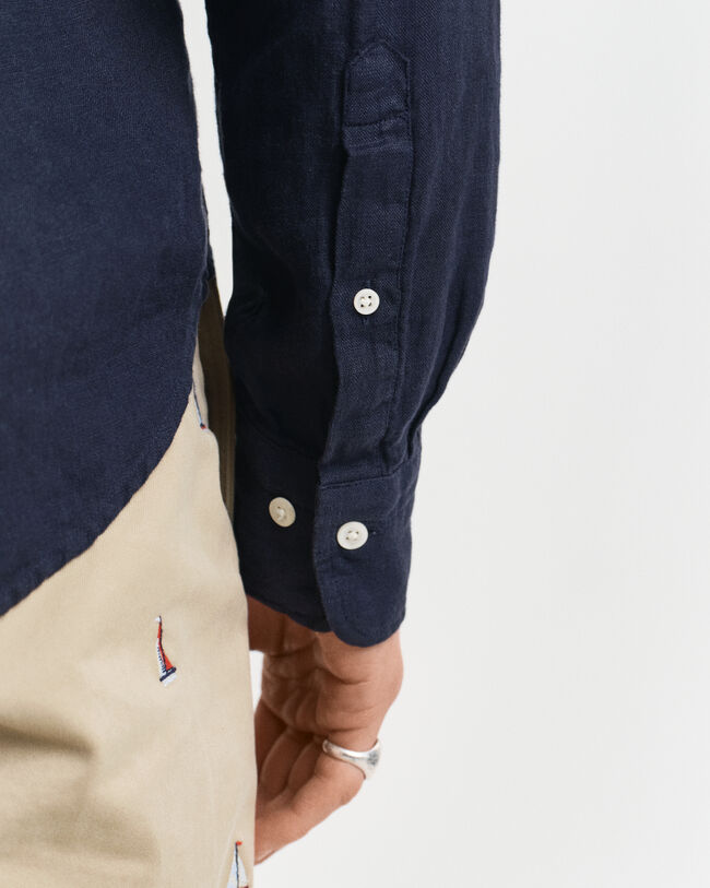 Regular fit garment-dyed h&oslash;rskjorte