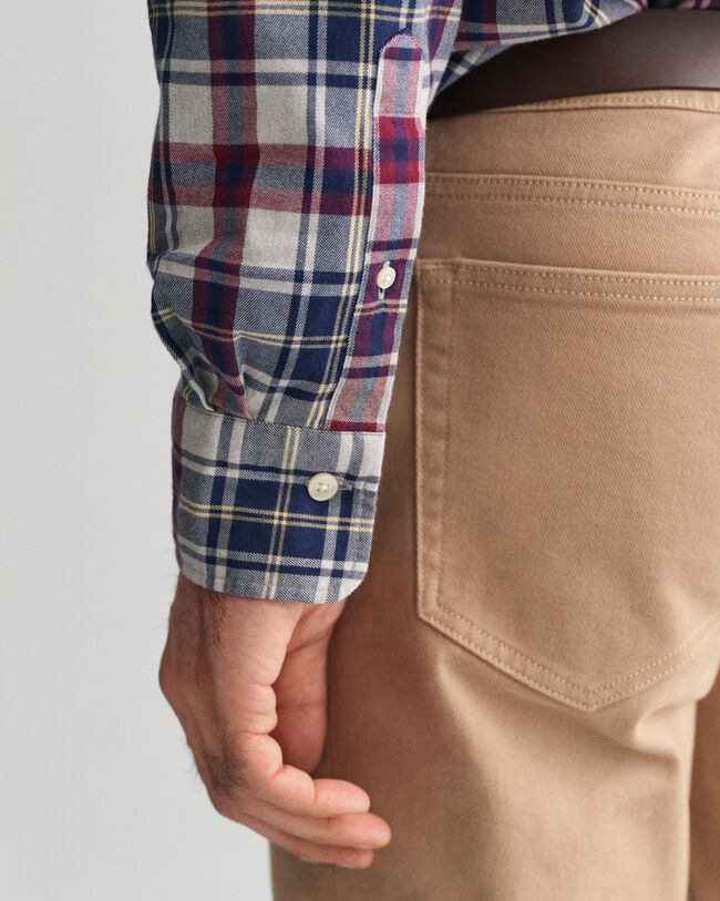 Regular fit skotskternet flannel jasp&eacute;-skjorte