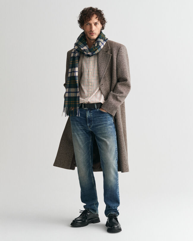 Regular fit Tattersall twill-skjorte