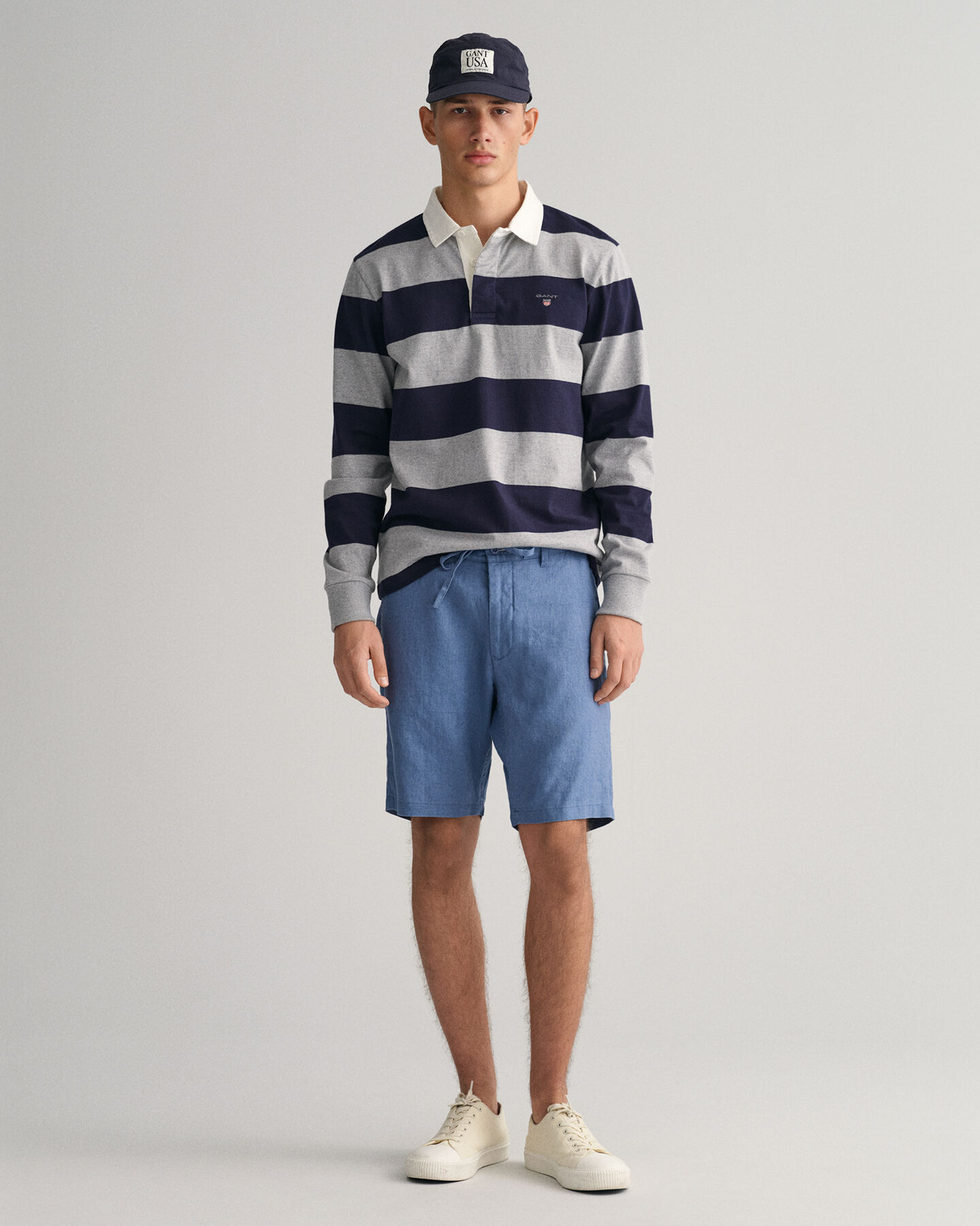 Relaxed fit shorts af h&oslash;r med l&oslash;besnor