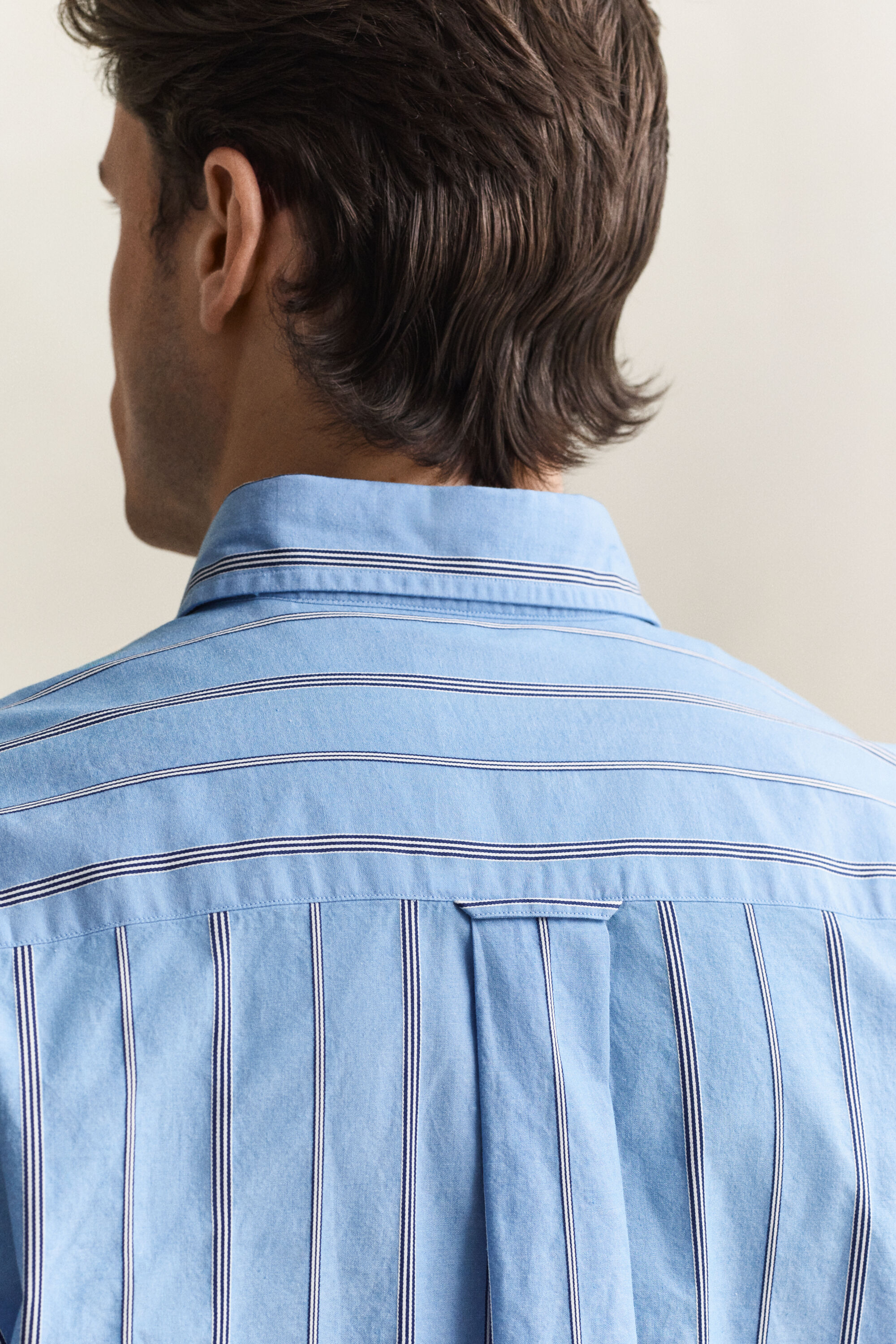 Relaxed fit dobby-stribet skjorte