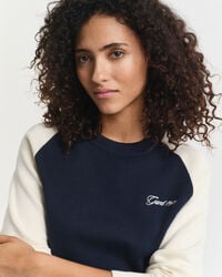 Crewneck sweater med farveblokke