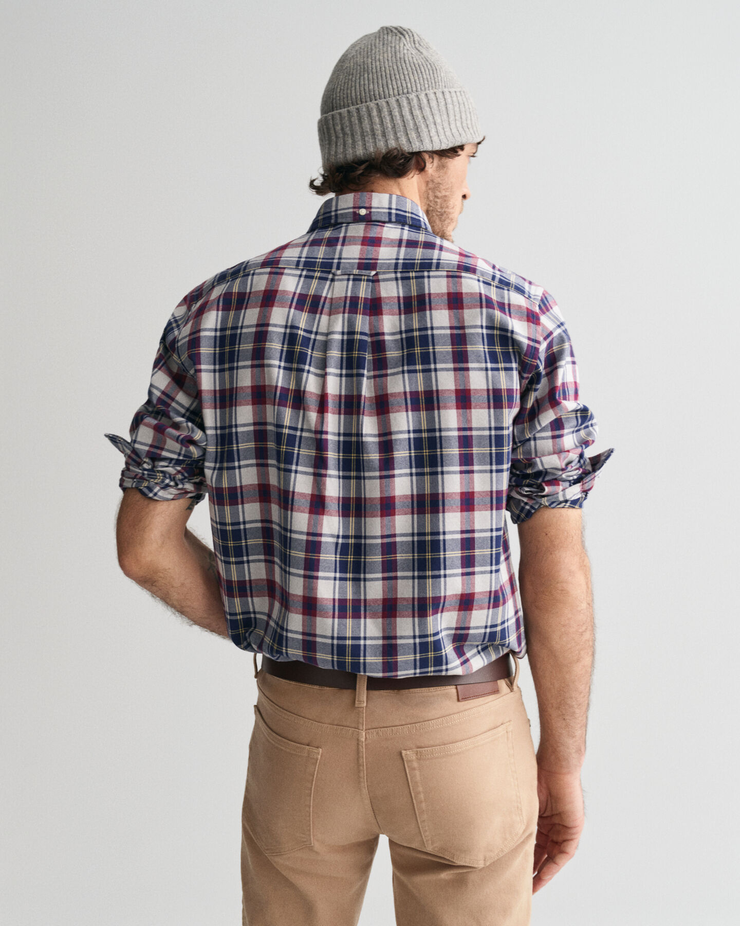 Regular fit skotskternet flannel jasp&eacute;-skjorte
