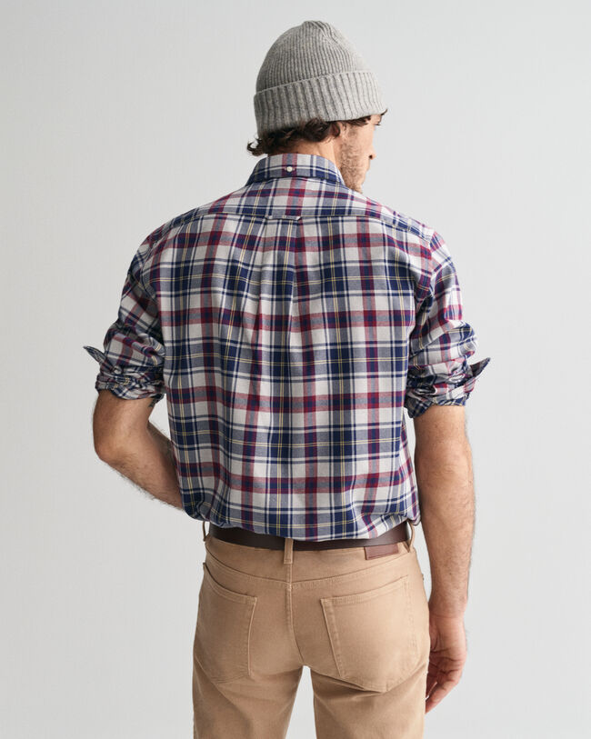 Regular fit skotskternet flannel jasp&eacute;-skjorte